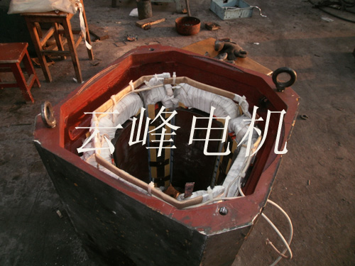 励磁和换向线圈安装完毕
